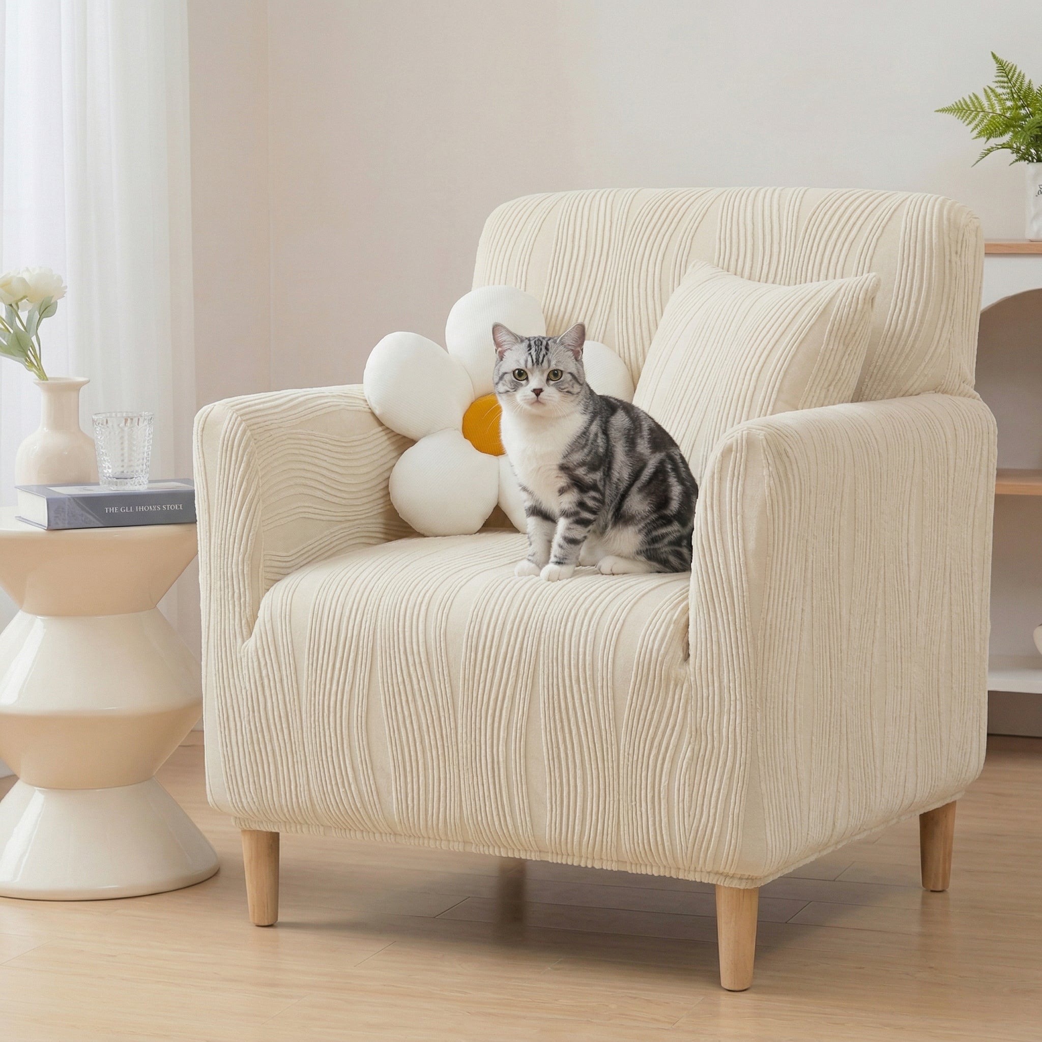 Jacquard Stretch Full-Cover Anti-scratch Recliner Chair Covers