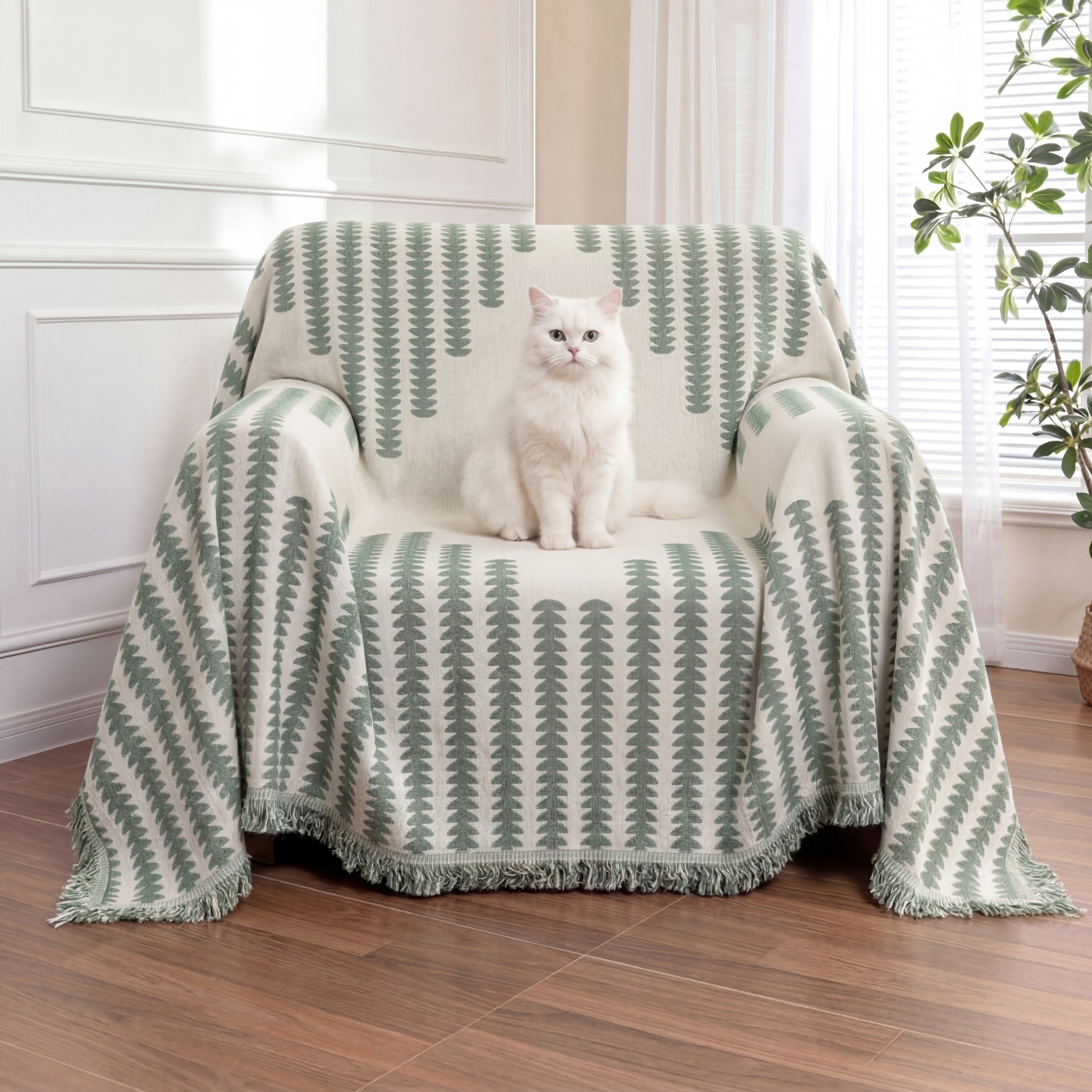 All-seasons Chenille Fabric Double-sided Anti-scratch Home Decoration Recliner Chair Covers