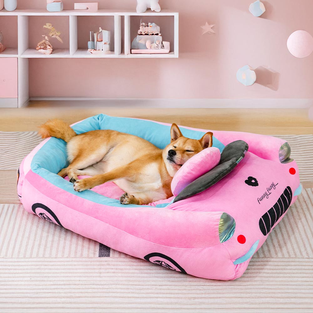 Classic Convertible Race Car Bolster Pet Bed - Fast&Fur