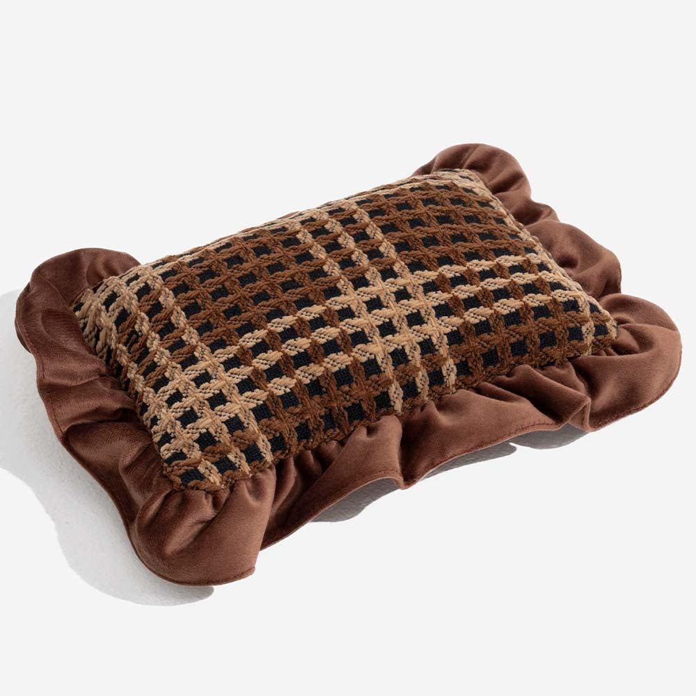 Classic Luxury Floral Washable Cosy Bolster Dog Pillow Bed- Bliss Napper