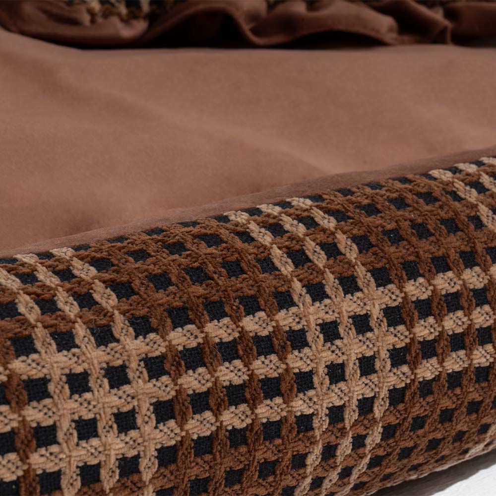 Classic Luxury Floral Washable Cosy Bolster Dog Pillow Bed- Bliss Napper