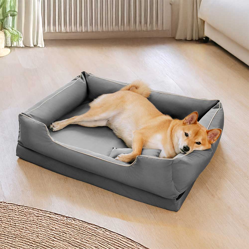 Nordic Style Waterproof Anti-Scratch Washable Dog Sofa Bed with Pillow