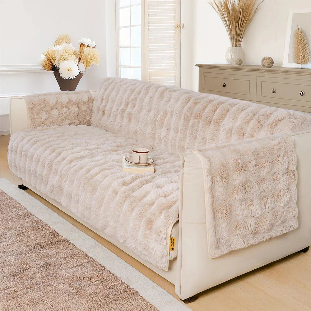 Water-resistant Fluffy Soft Couch Cover & Office Chair Protector