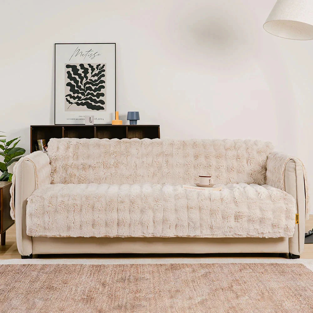 Water-resistant Fluffy Soft Couch Cover & Office Chair Protector