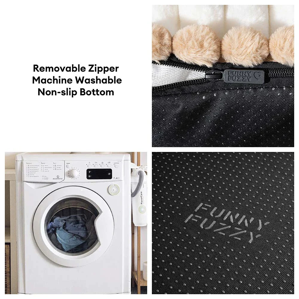 Comfy Plush Biscuit-Inspired Orthopedic Dog Bed with Pillow – SweetNap