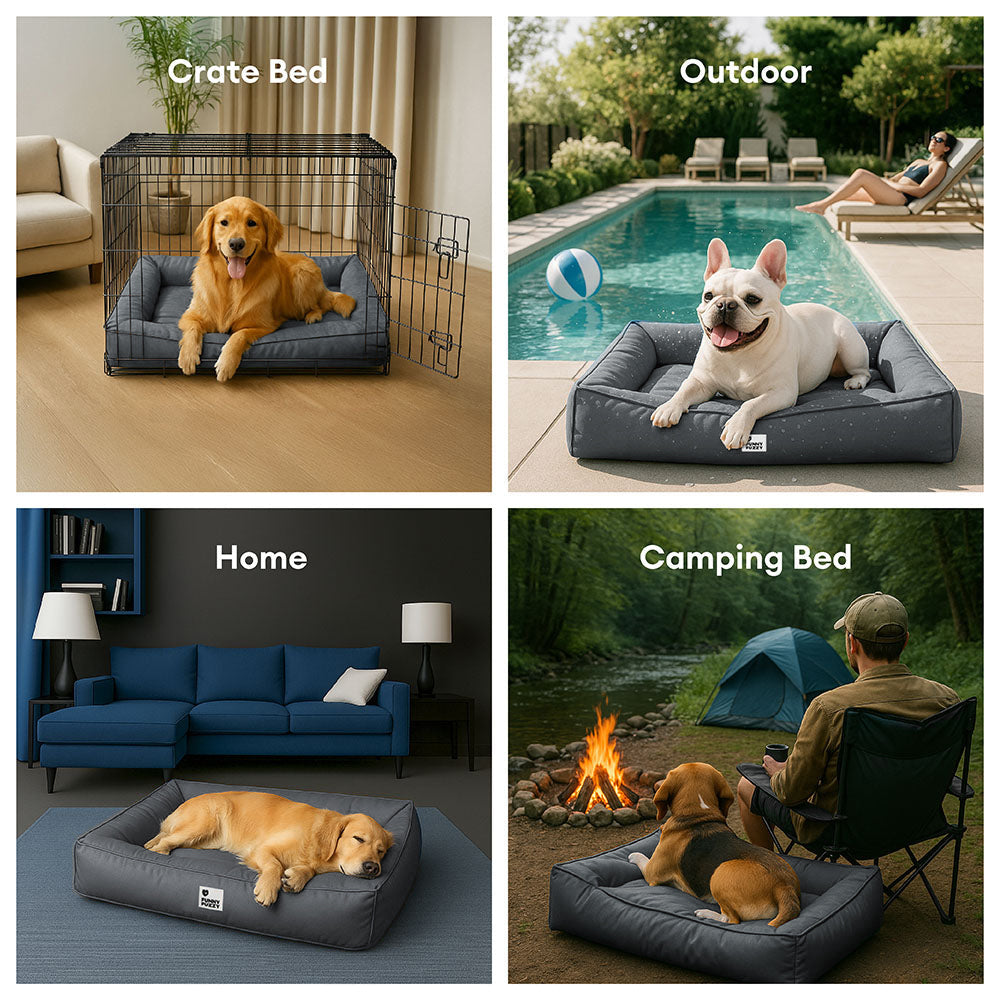 Fully Orthopedic Surround Support Waterproof Large Outdoor Dog Bed