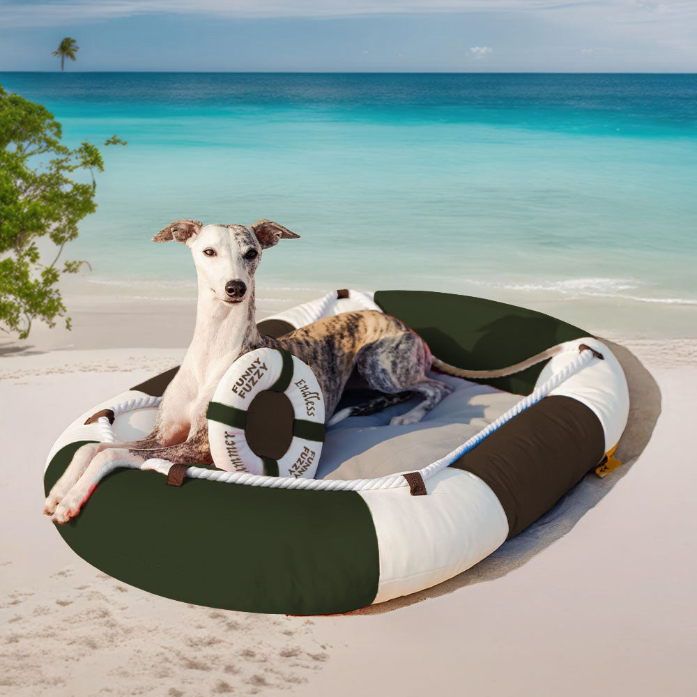 Summer Cooling Waterproof Boat-Shaped Pet Bed with Pillow – Chill Raft