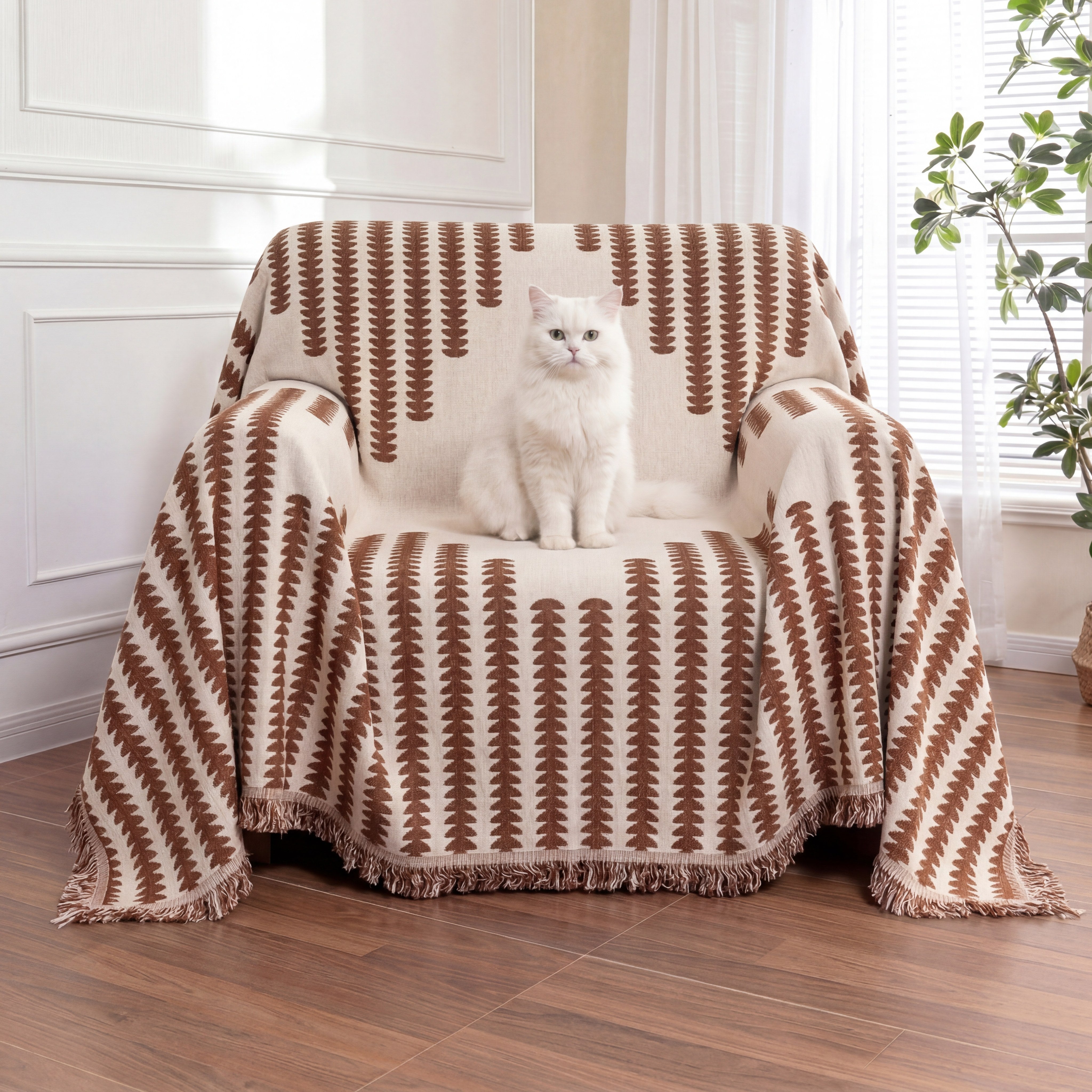 All-seasons Chenille Fabric Double-sided Anti-scratch Home Decoration Recliner Chair Covers