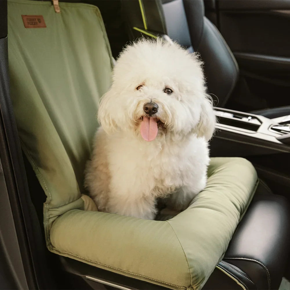 Travel Bolster Safety Back Single Seat Large Dog Car Seat Bed – Chessboard Lounge