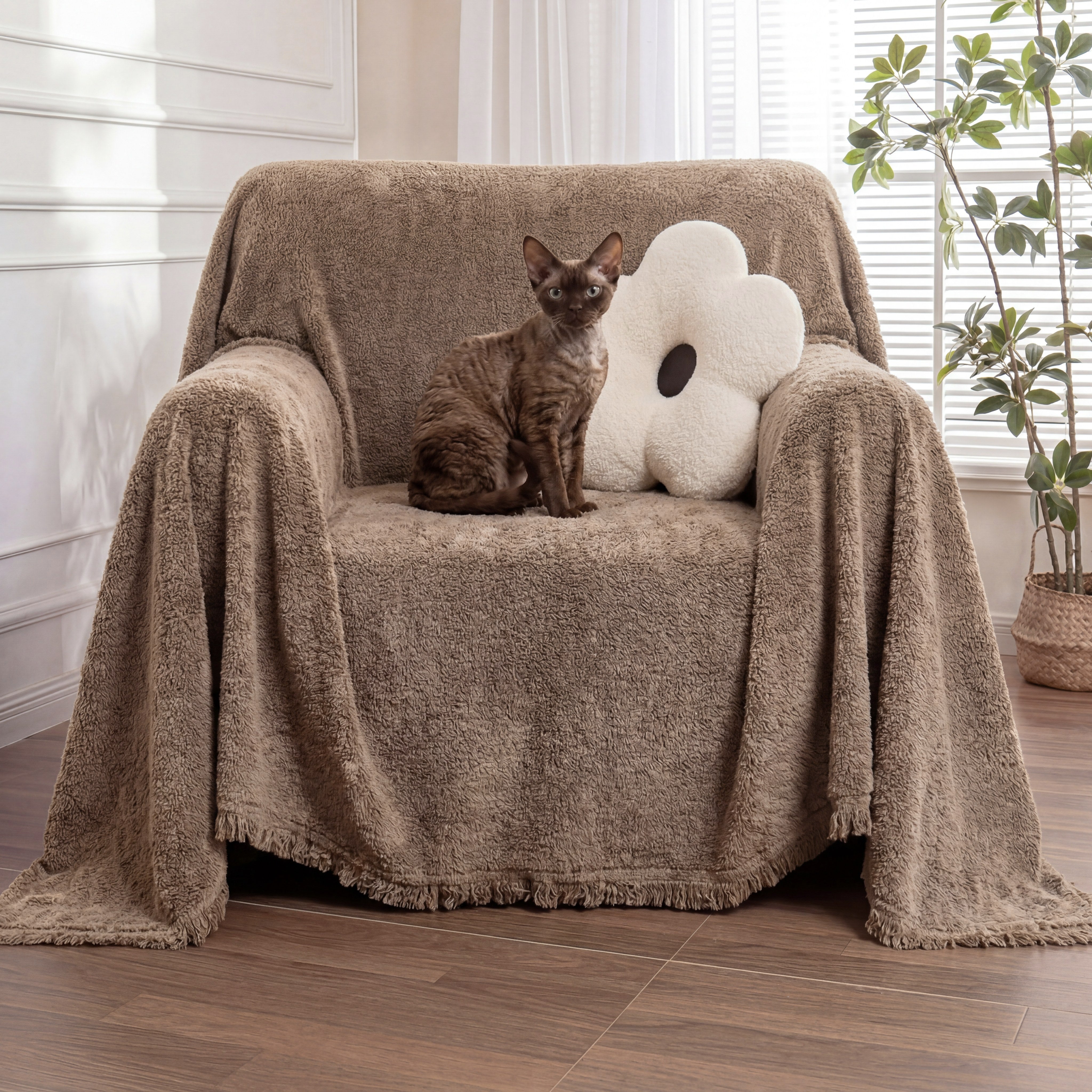 Soft Plush Water-resistant Multi-Purpose Furniture Protection Recliner Chair Covers
