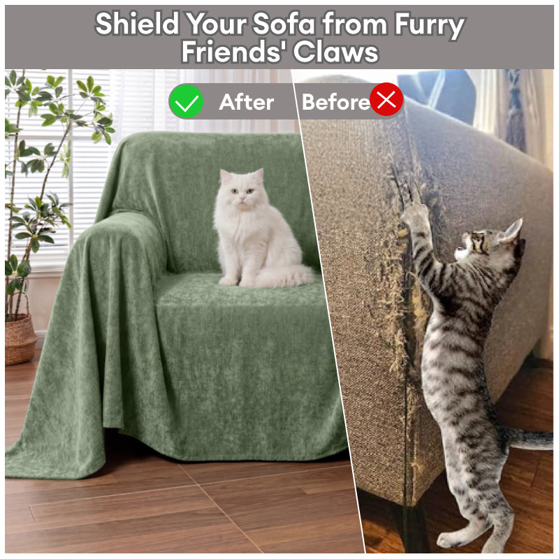 Soft and Waterproof Scratch-Resistant Non-Linting Throw Recliner Chair Cover