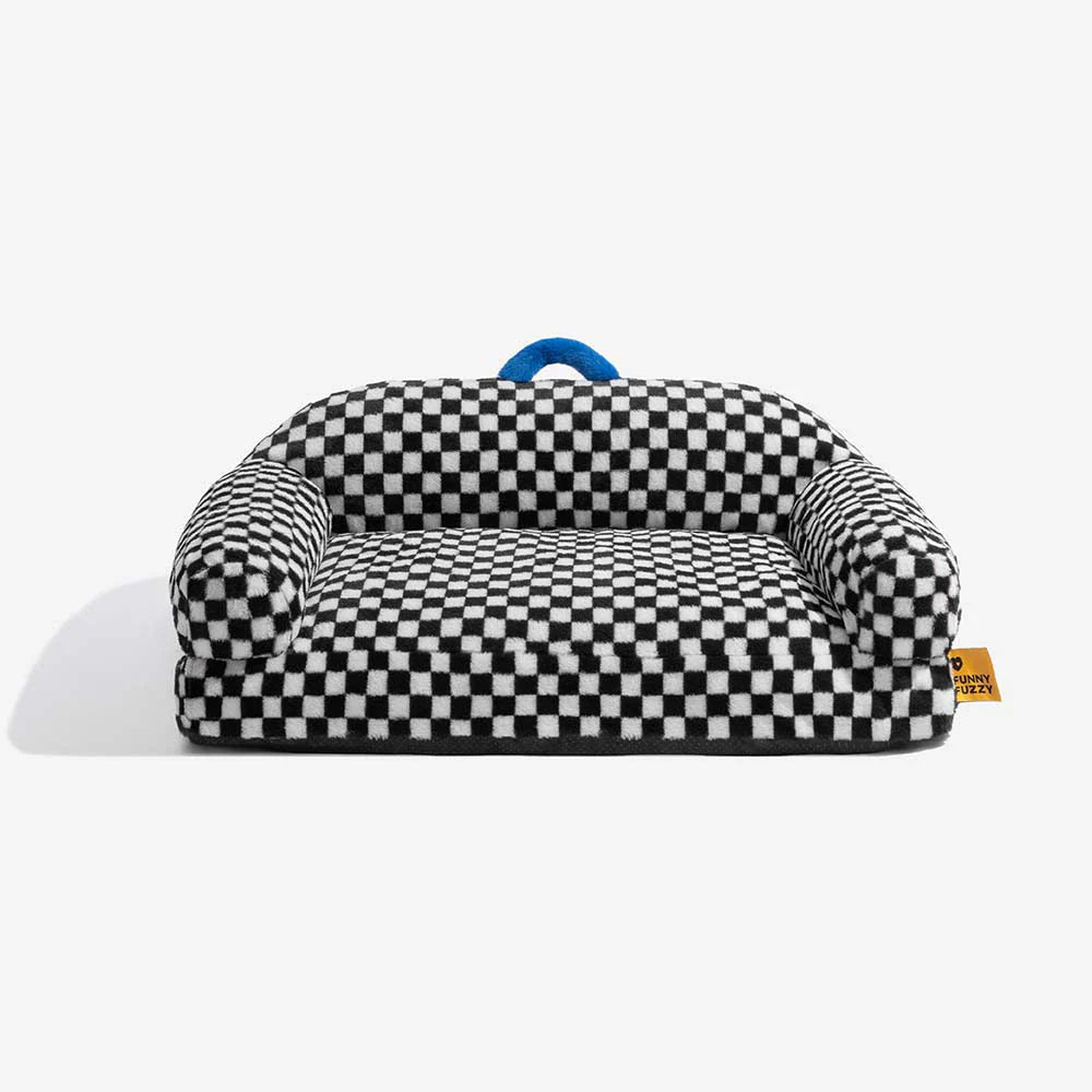 Checkerboard Thick & Fluffy Washable Orthopedic Dog Sofa Bed - CheckMate