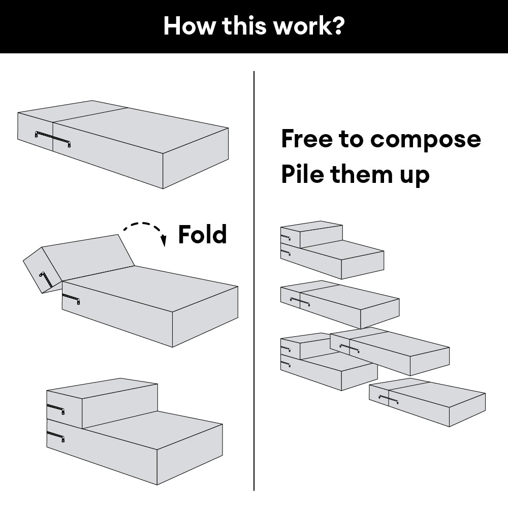 Chenille Durable Scratch-Resistant Foldable Blocks Multi-Level Dog Stairs