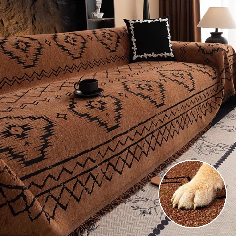 Chenille Retro Durable Scratch-resistant Sofa Protection Couch Cover