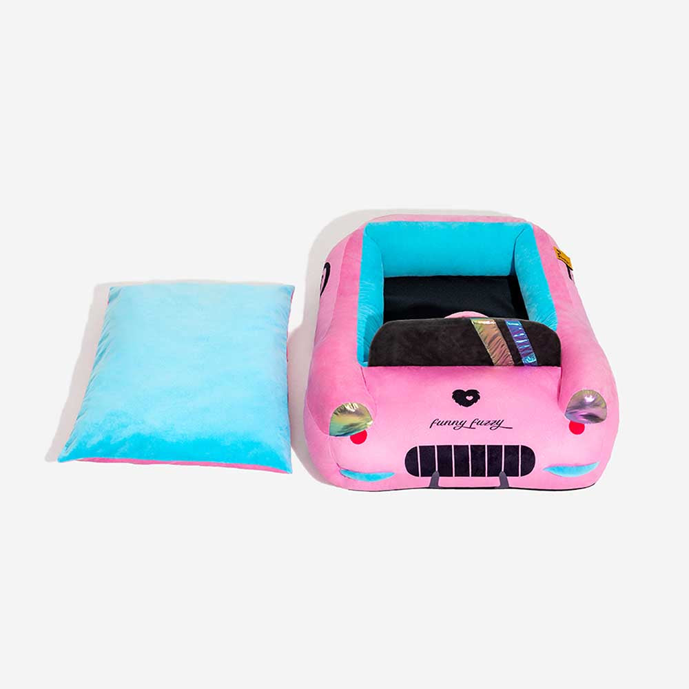 Classic Convertible Race Car Bolster Cat Bed - Fast&Fur