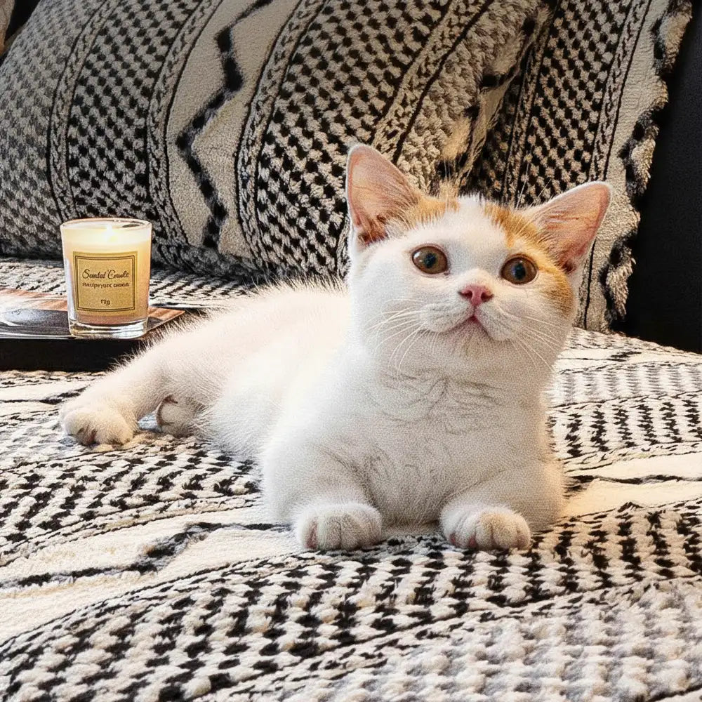 Classic Plaid Plush Scratch-Resistant Comfortable Non-Slip Couch Cover