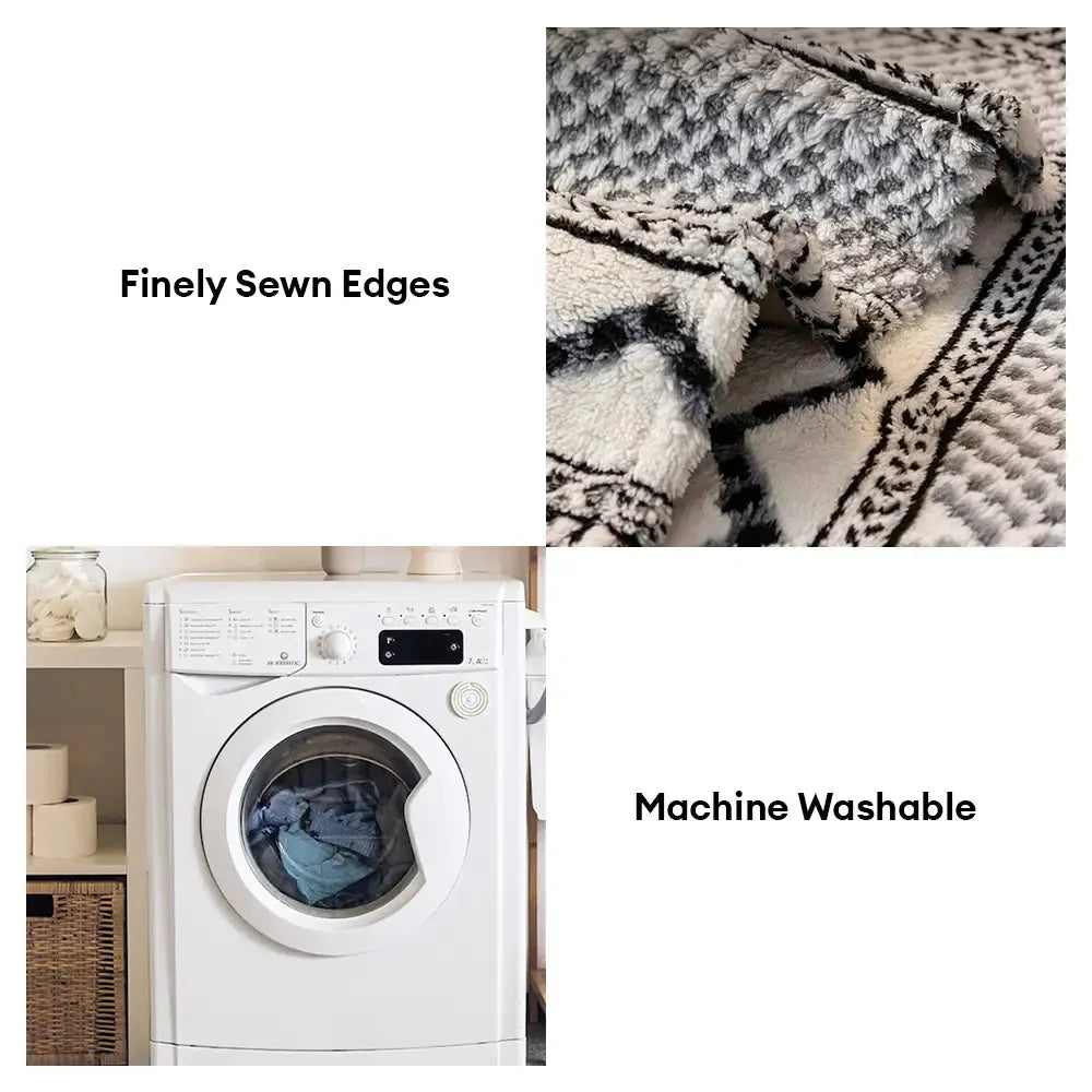 Classic Plaid Plush Scratch-Resistant Comfortable Non-Slip Couch Cover