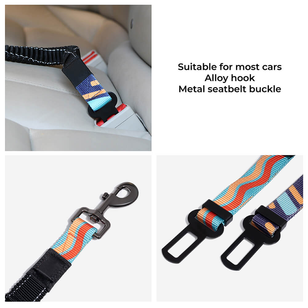Colourful Buffer Adjustable Cool Dog Accessories Car Seat Belt