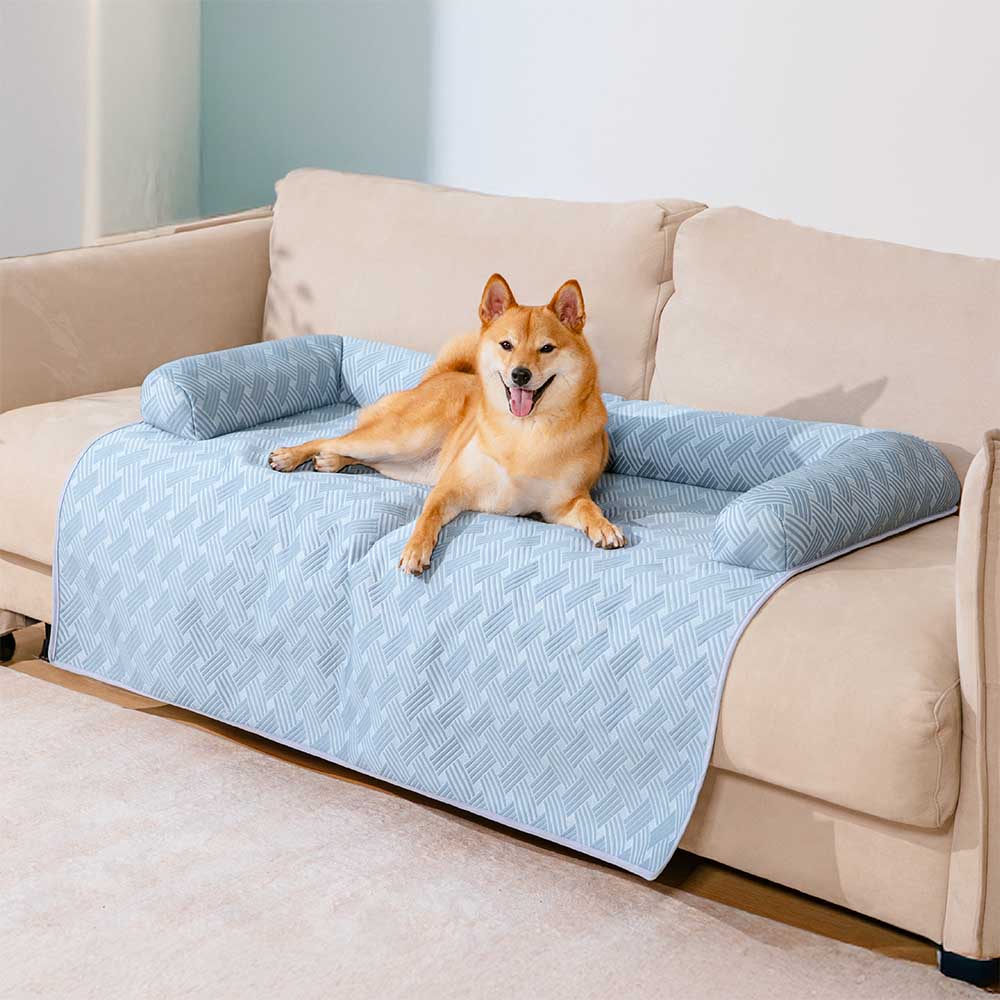 Cooling Non-Slip Bolster Dog Mat Couch Cover – Chill Guard
