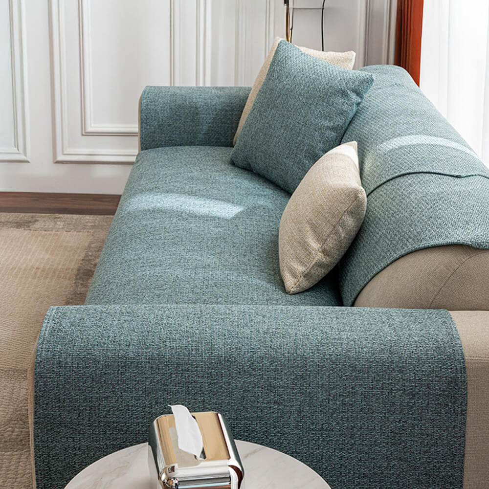 Minimalist Solid Colour Breathable Linen Couch Cover