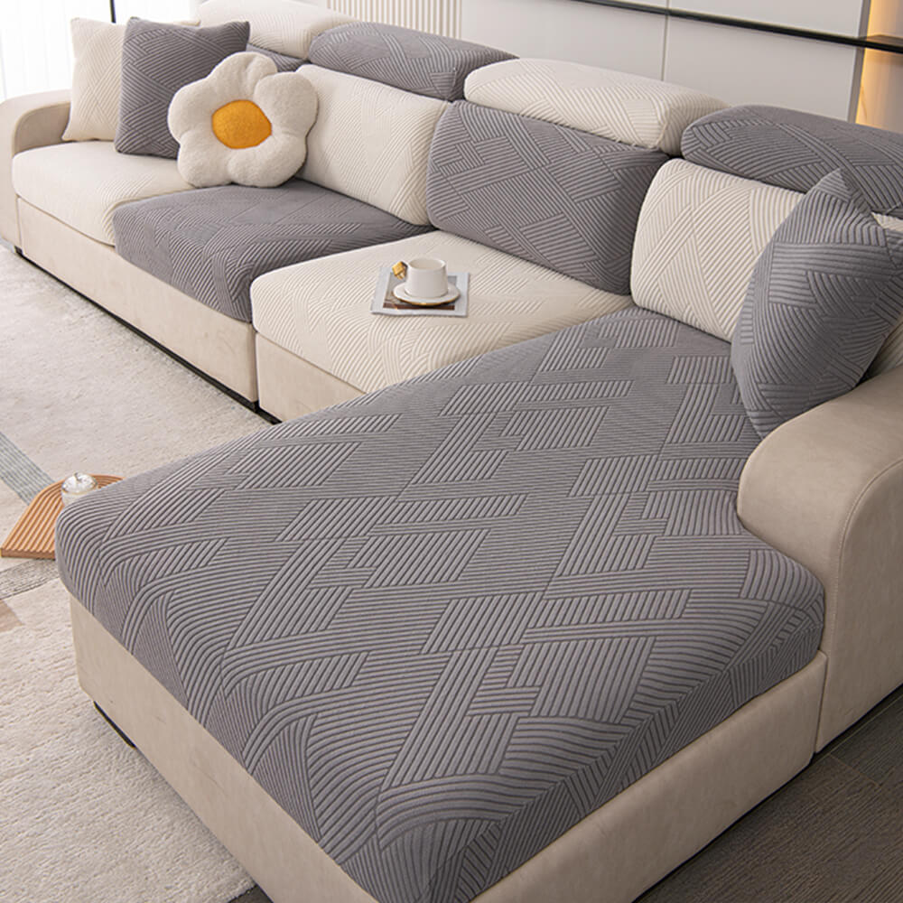 Modern Geometric Stretch Full-Wrap Magic Couch Cover