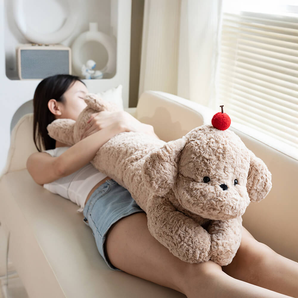 Plush Cherry Dog Cosy Lounging Long Sofa Pillow