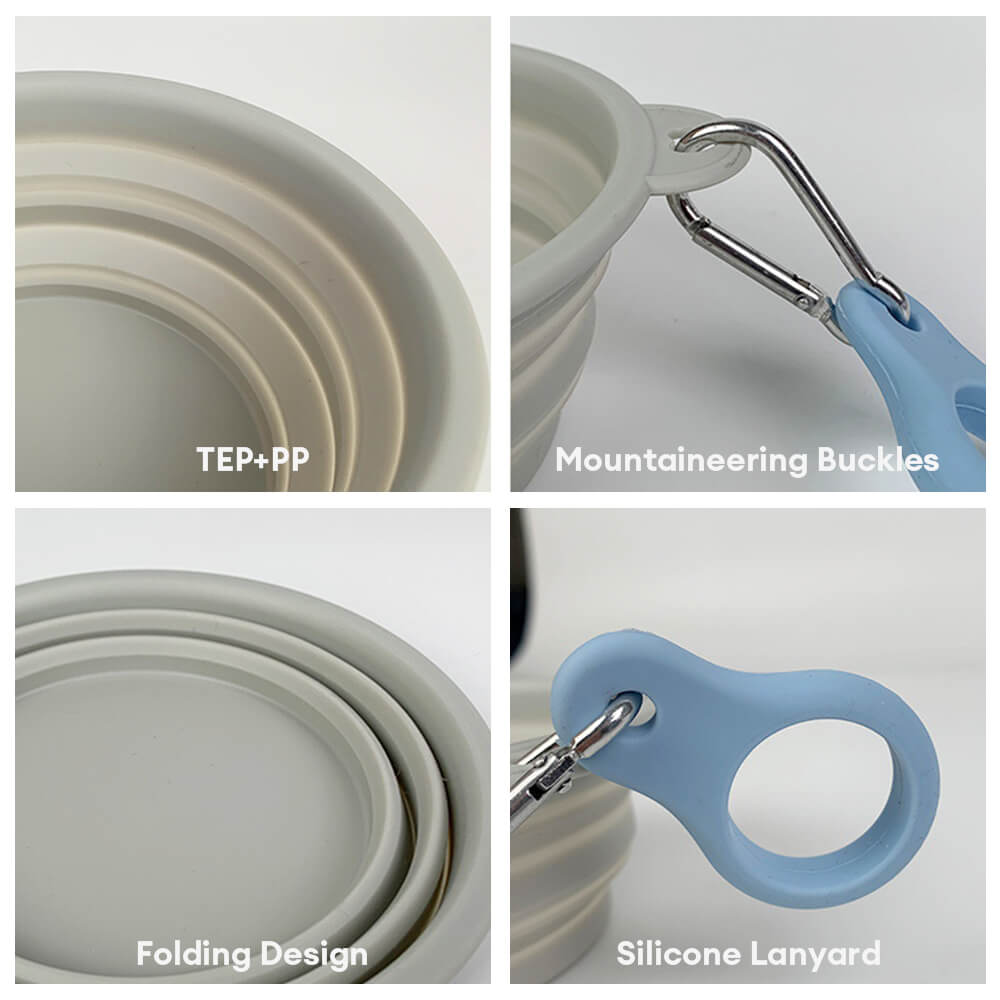 Portable Foldable Expandable Silicone Dog Food & Water Bowl-Limited Quantity