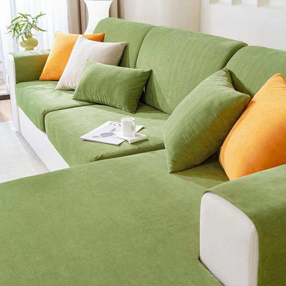 Herringbone Chenille Elastic Full Coverage Anti-Slip Magic Couch Cover