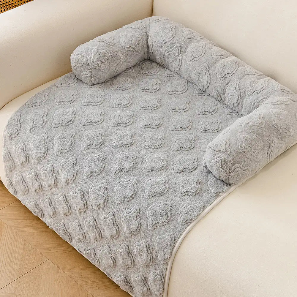 Flower Plush Multi-Purpose Non-Slip Couch Cover Dog Mat