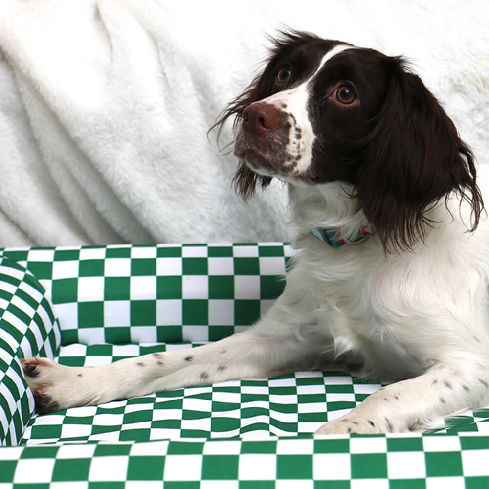 Classic Checkerboard Waterproof Orthopedic Support Large Dog Bed