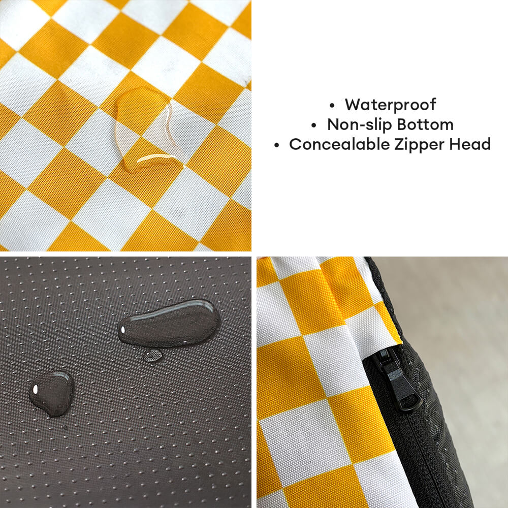 Classic Checkerboard Waterproof Orthopedic Support Large Dog Bed