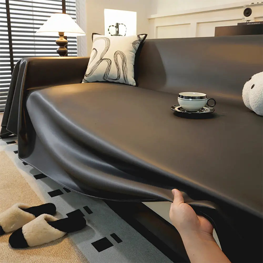 Faux Leather Waterproof Pet Hair-Resistant Sofa Protector Couch Cover