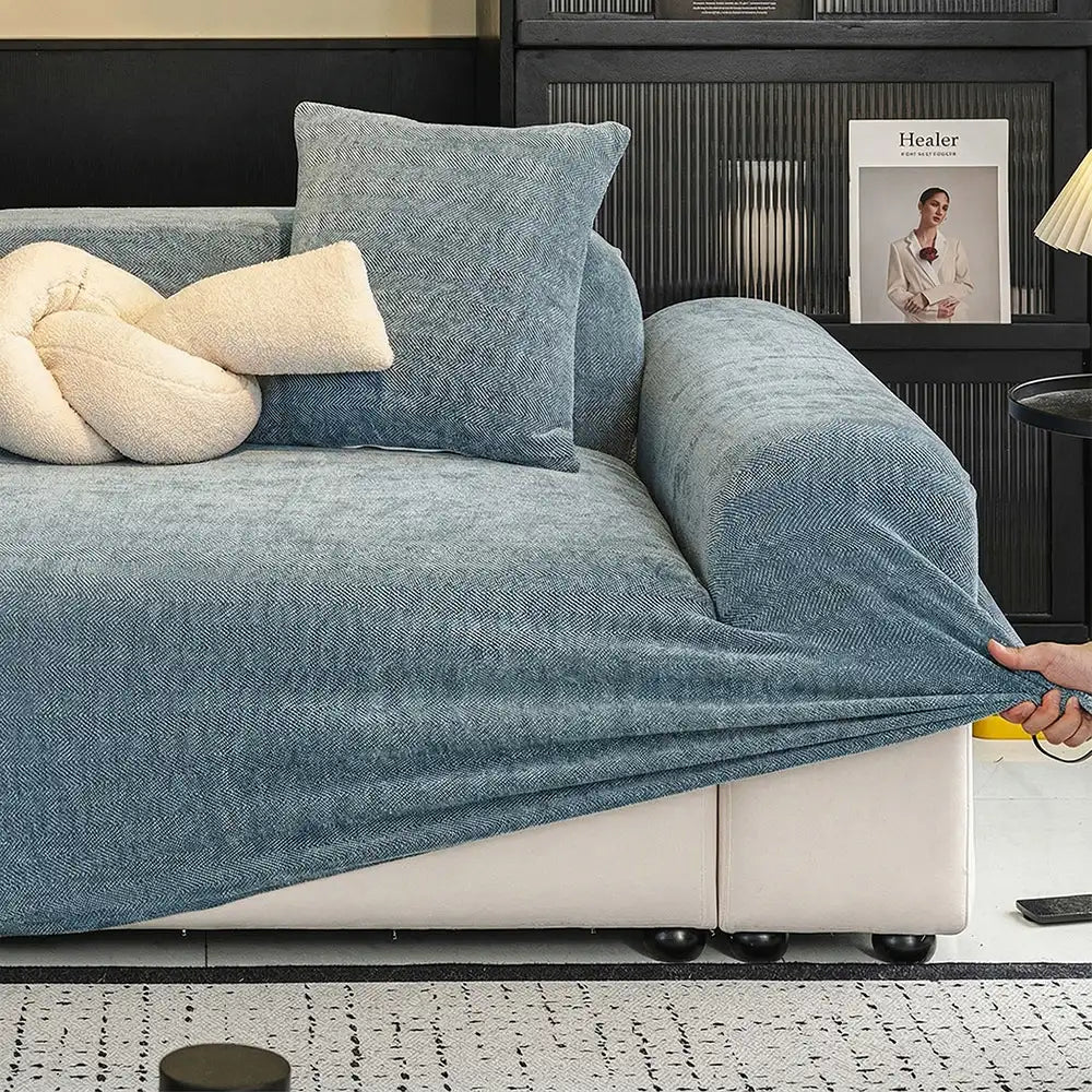 Herringbone Full Coverage Comfortable Scratch-Resistant Sofa Protection Magic Recliner Chair Covers