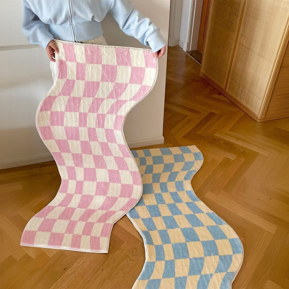Modern Art Colour Block Faux Cashmere Rug