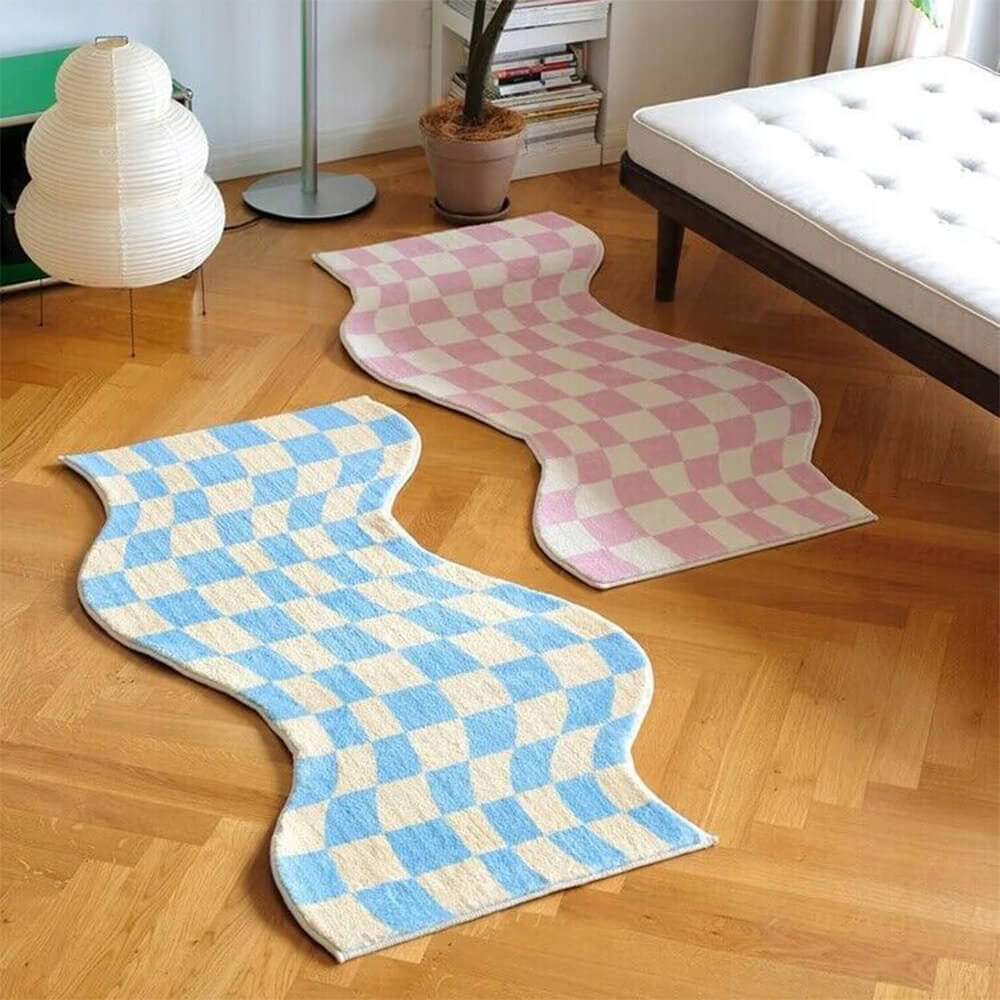 Modern Art Colour Block Faux Cashmere Rug
