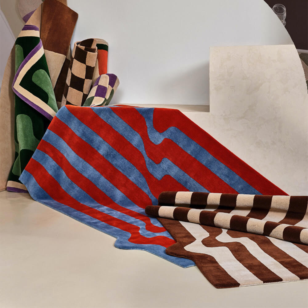 Modern Art Colour Block Faux Cashmere Rug