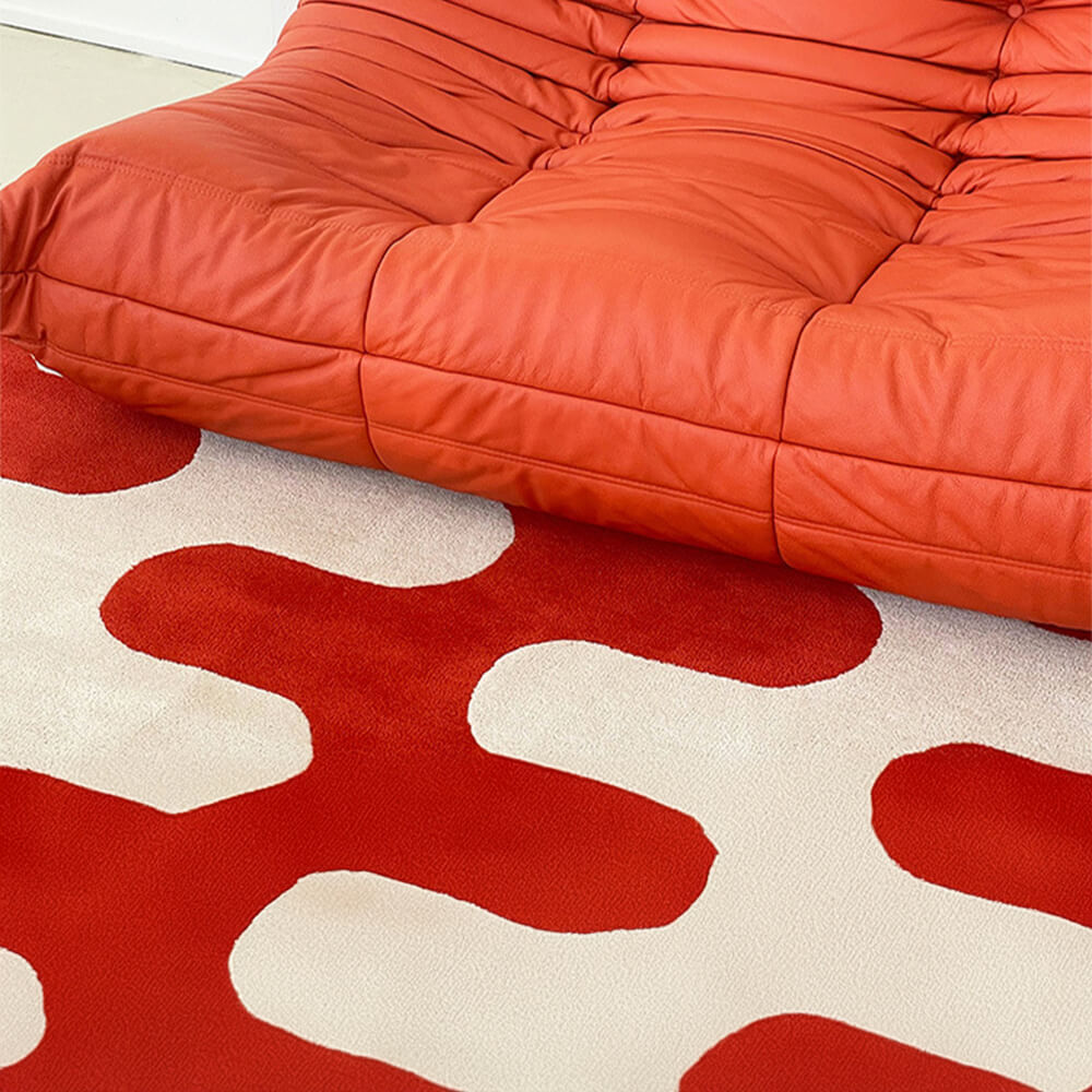 Modern Art Colour Block Faux Cashmere Rug