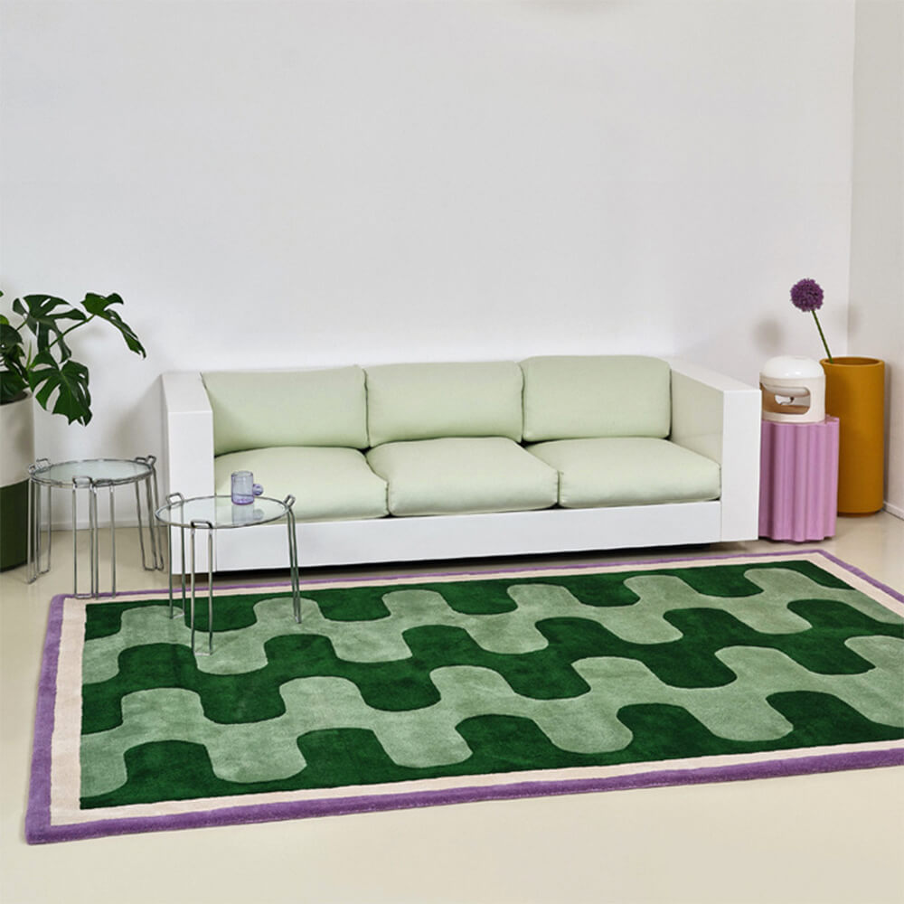 Modern Art Colour Block Faux Cashmere Rug