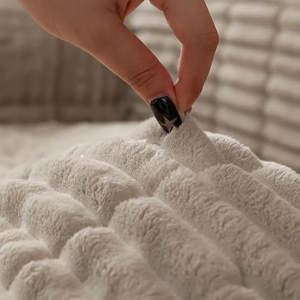 Waterproof One-Piece Cozy Flannel Sofa Protection Non-Slip Couch Cover & Office Chair Protector
