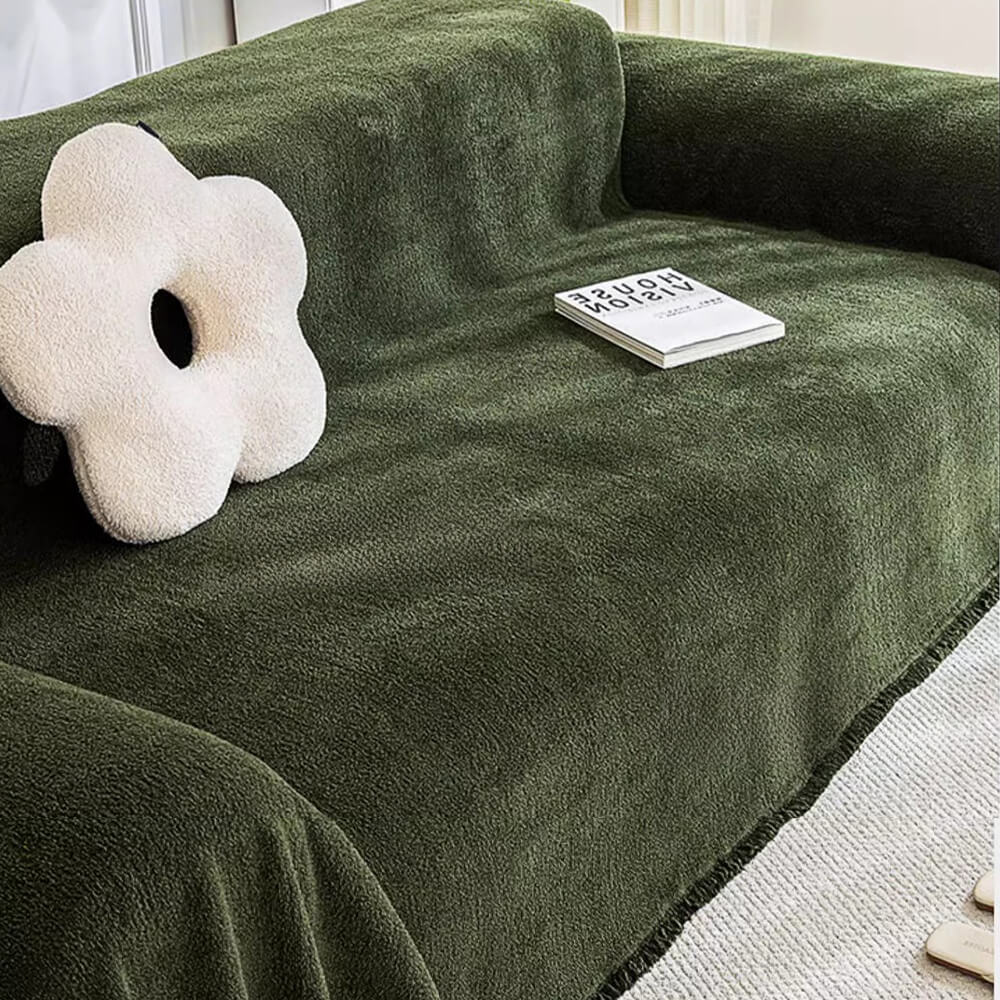 Soft Plush Water-resistant Multi-Purpose Furniture Protection Couch Cover - FunnyFuzzy