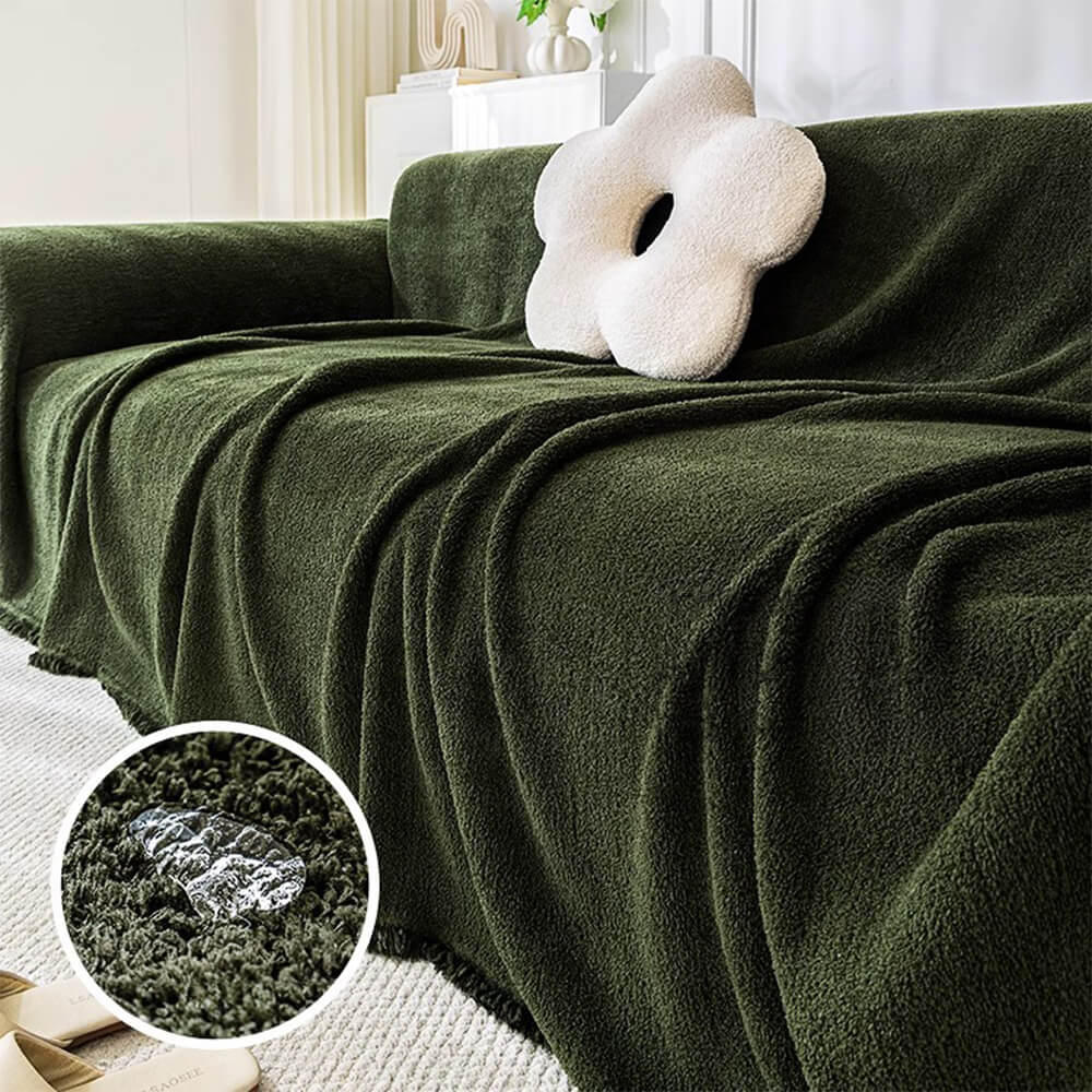Soft Plush Water-resistant Multi-Purpose Furniture Protection Couch Cover - FunnyFuzzy