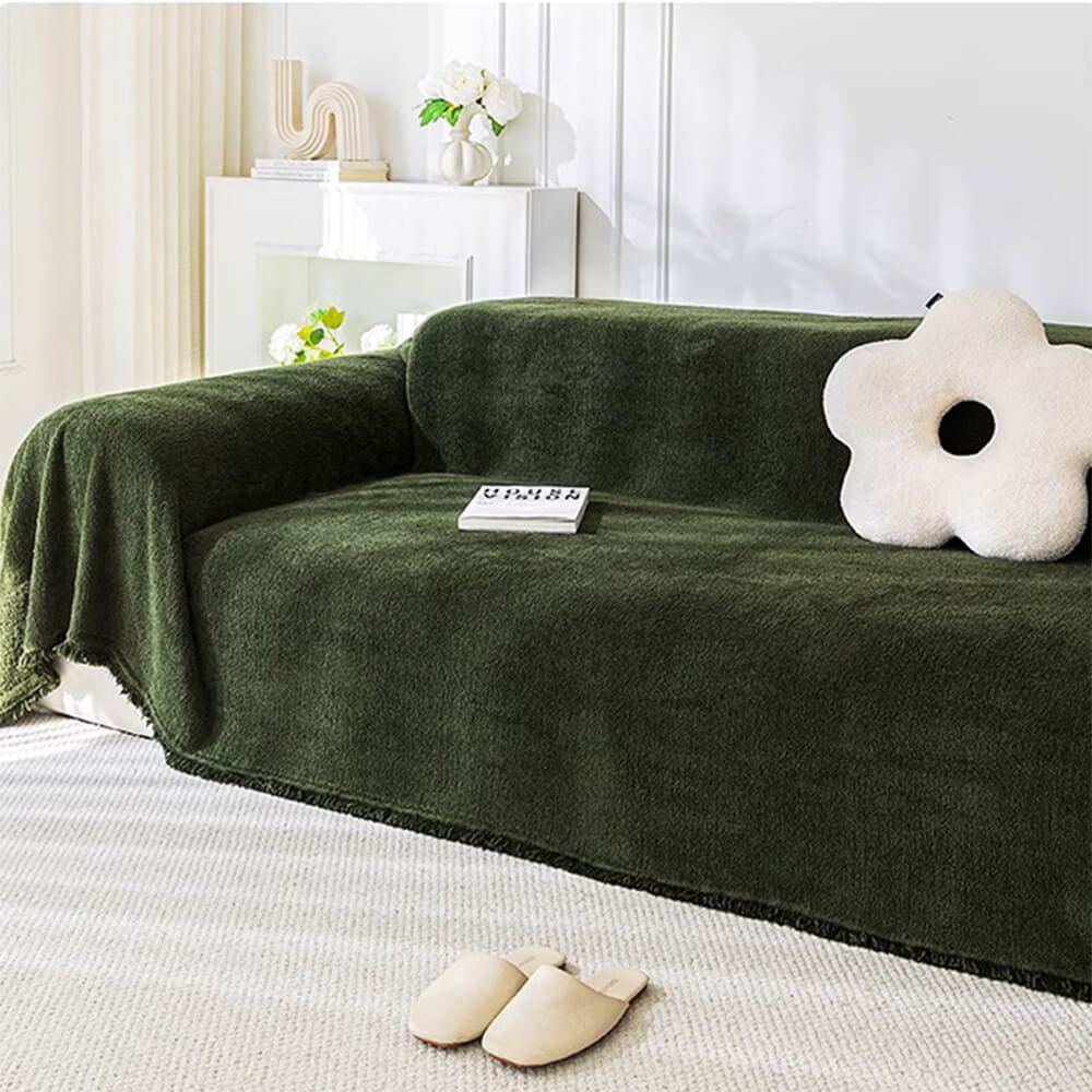 Soft Plush Water-resistant Multi-Purpose Furniture Protection Couch Cover - FunnyFuzzy