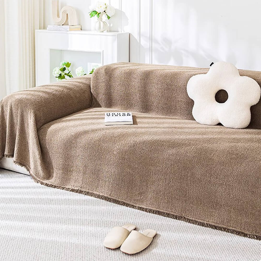 Soft Plush Water-resistant Multi-Purpose Furniture Protection Couch Cover - FunnyFuzzy