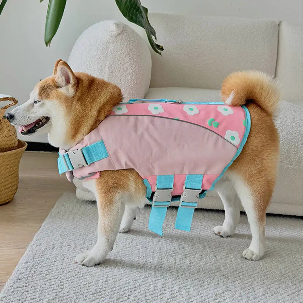 Stylish Color-Blocked Dog Life Jacket