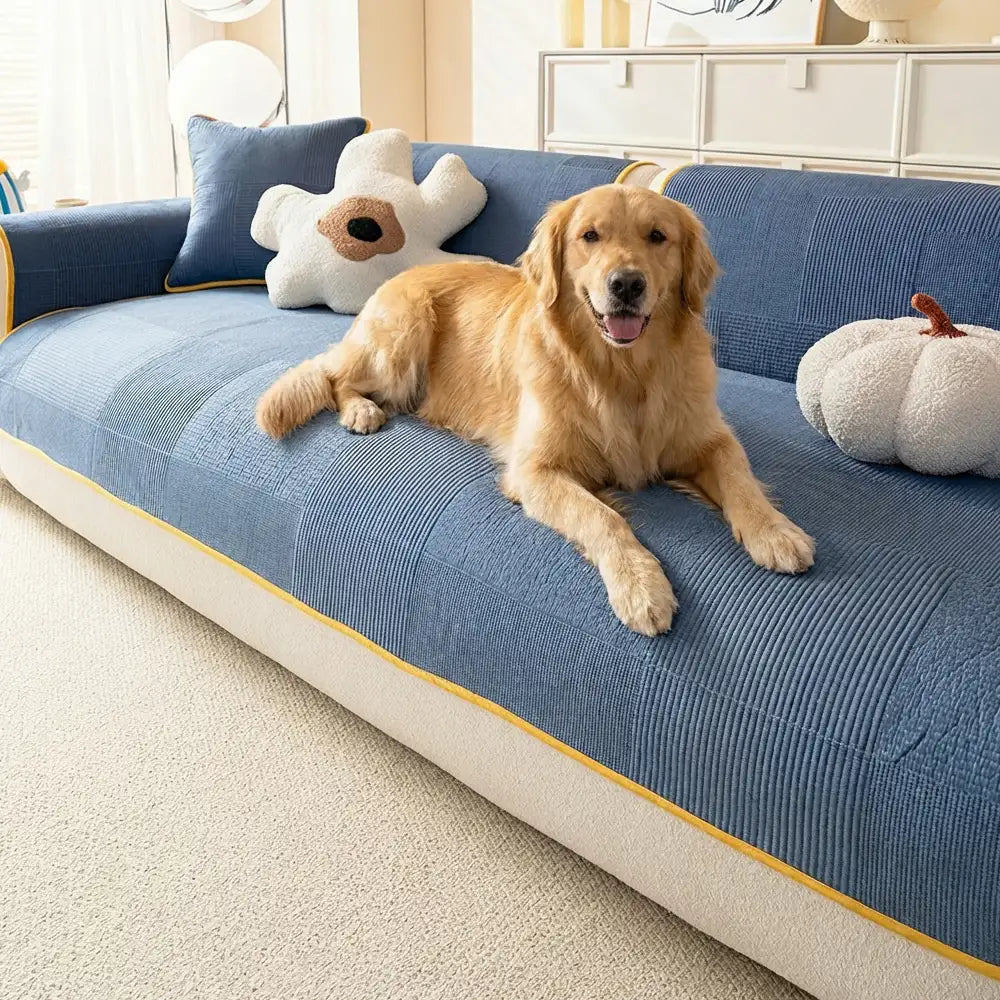 Washed Cotton Skin-Friendly Breathable Sofa Protector Non-slip Couch Cover