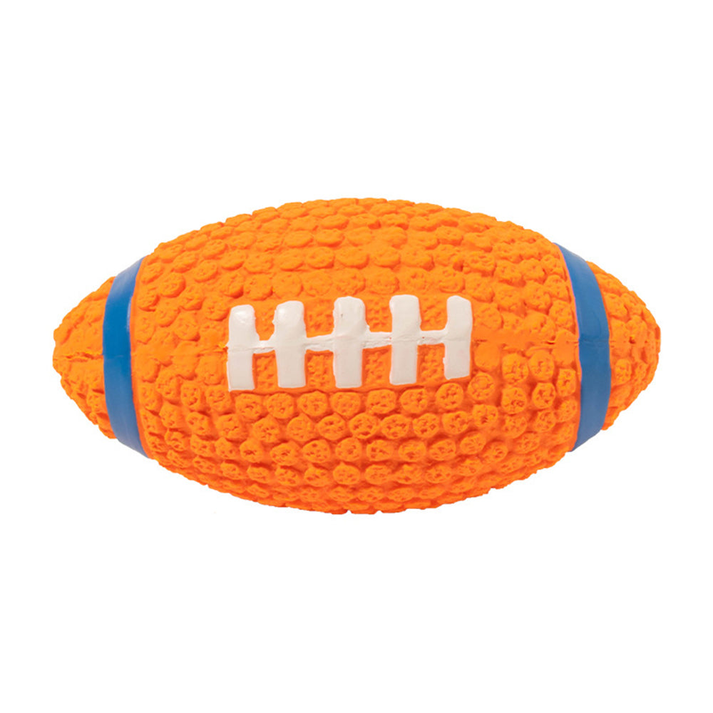 Rugby Dog Chew Toy with Squeaky