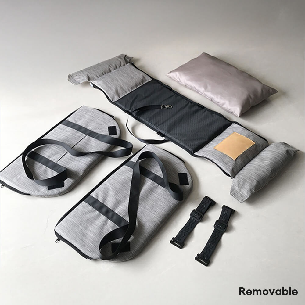 Non-Slip Detachable Contrast Colour Cat & Dog Car Seat Bed