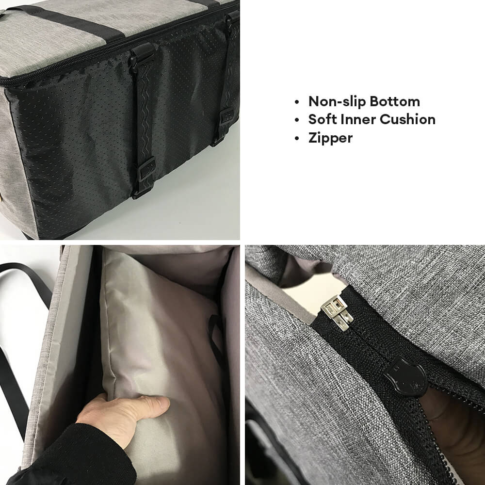 Non-Slip Detachable Contrast Colour Cat & Dog Car Seat Bed