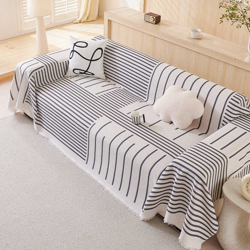 Geometric Pattern Multicolour Couch Cover - Modern Design for a Stylish Home