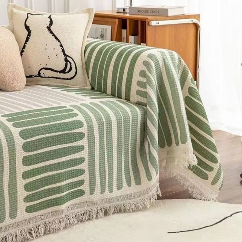 Geometric Pattern Multicolour Couch Cover - Modern Design for a Stylish Home